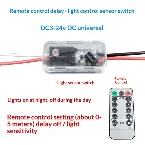 1 sett 5V USB lysstyrt sensorbryter 12V24V korridor Aut Black USB