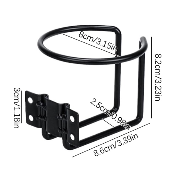 1 STK Båtringkopp i rustfritt stål Universal drikkeholder for M