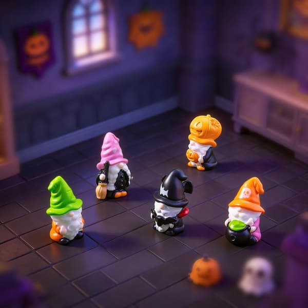 5 st e Mini Halloween Resin Figurin Hantverk Prydnad Skrivbord Ho 5pcs