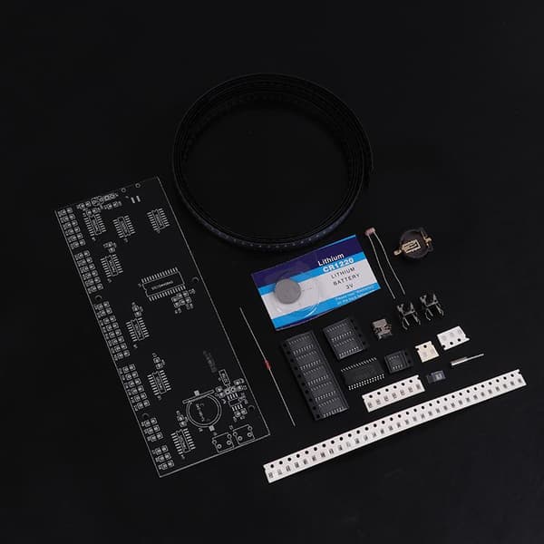 LED Dot Matrix Digital Klokkesett Loddeøvelsessett DIY Ele Multicolor