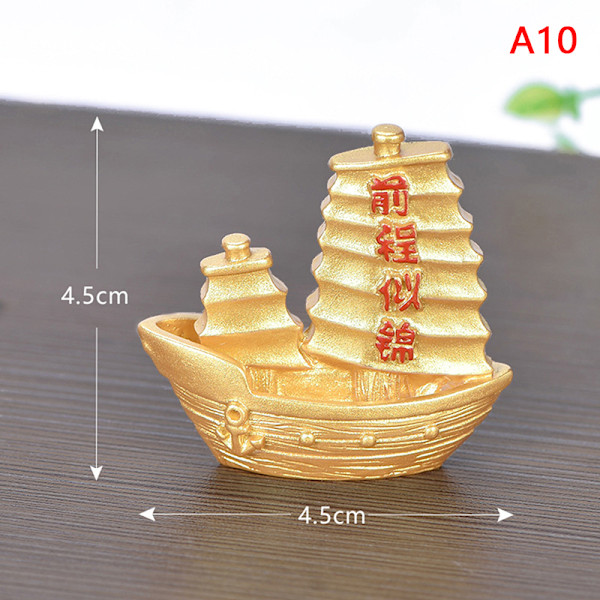 Feng Shui Auspicious Fa Cai Penger Tre Gullbar Bag Lykkelig For A10