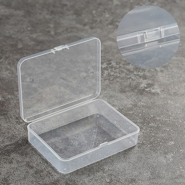 Gjennomsiktig plast oppbevaring smykkeskrin beholder for perler øre Clear