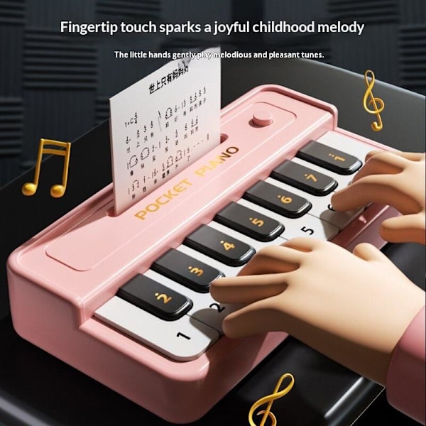 1 sett bærbart 15-tasters digitalt keyboard for barn Mini elektronisk A8