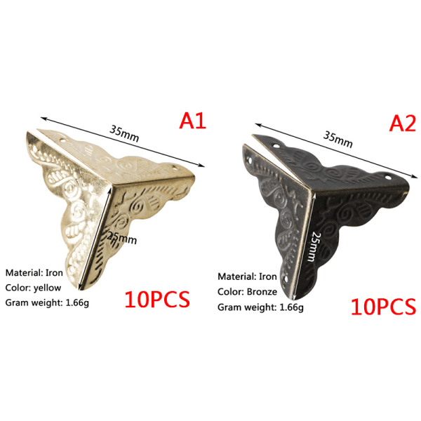 10 kpl case kulmat Kiinnikkeet Koristeellinen kulma A2