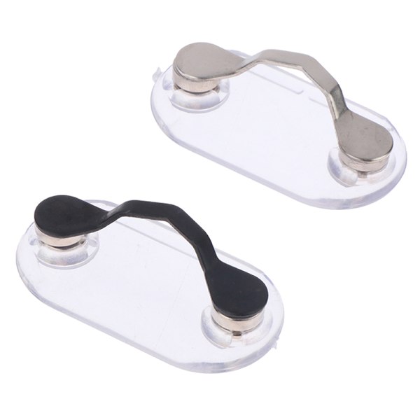 Magnetic Hang Glasögonhållare Pin Broscher Multi-funktion Porta Silver