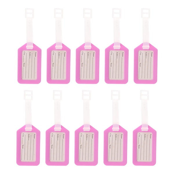 10 kpl Matkatavaralaput Matkalaukun etiketti Matkatavarat Kannettava etikettimatka Pink