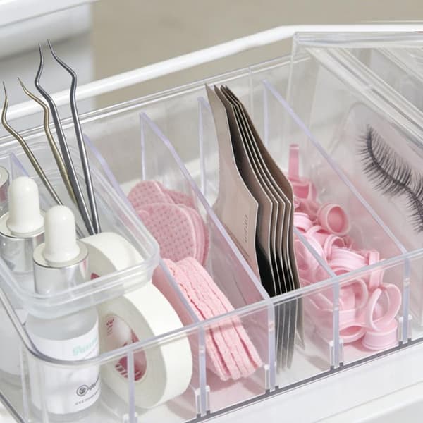 Øjenvippeforlænger Organizer Makeup Opbevaringsboks Til Håndværk Kosmetik