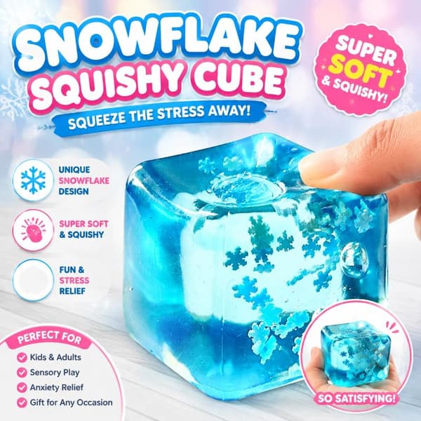 Kubleksaker Is Snöflingor Kub d Fidget Leksak Mjuka Sensoriska Leksaker L