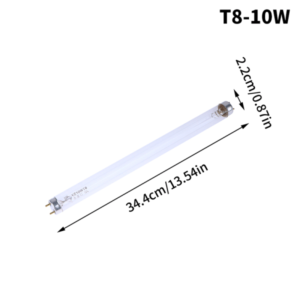 10/15/18W ultrafiolette lamper Ultrafiolett vannsterilisatorpære 10W