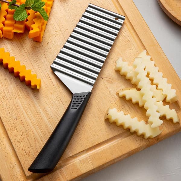 Bølgekniv for poteter i rustfritt stål, chips-skjærer, deigkniv A1