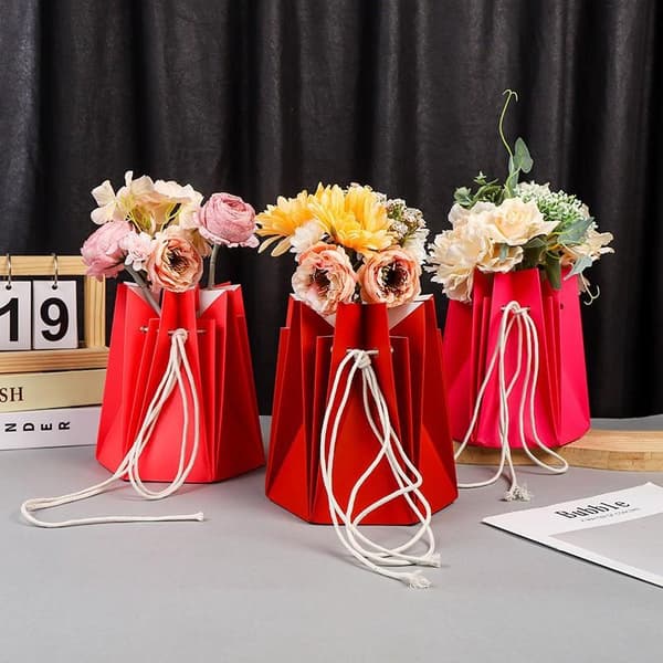 Blomlådor Handvikta Blommor Presentpåse Floristbukettförpackning A6