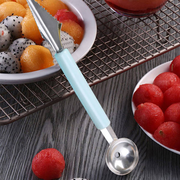 Dobbelthodet fruktfat i rustfritt stål med kulegraver korrugert Pink