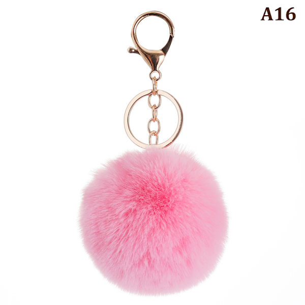 8cm e Key Pehmeä Fluffy Fur Ball Avaimenperä Fluffy Avaimenperät Trink A16