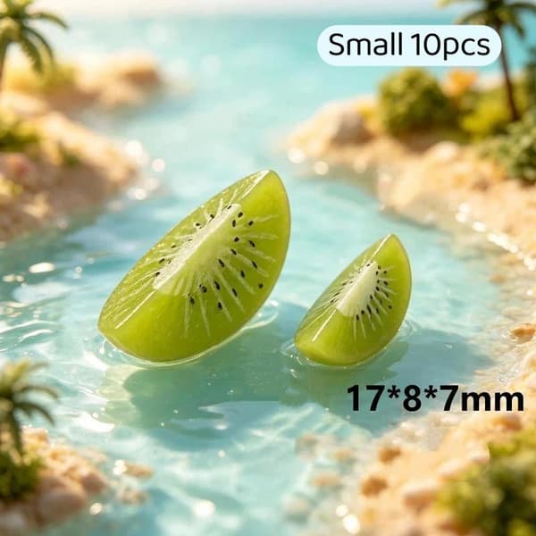 10 st. dockhus mini skivad frukt vattenmelon guava kiwi re A2 10pcs