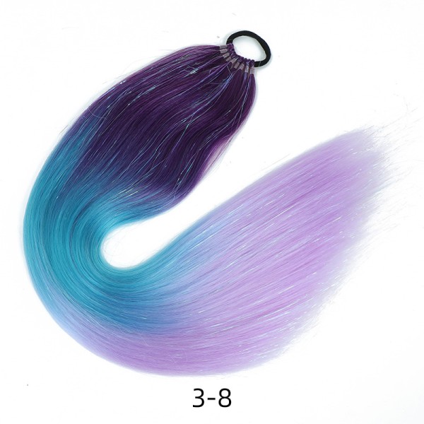 26" Ombre Hair Extensions Hair Tinsel For å flette hår på håret Three8