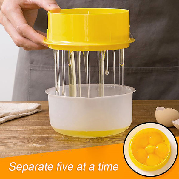 Äggvita äggula Separator Matlagning Bakverktyg Högkapacitetssats Yellow