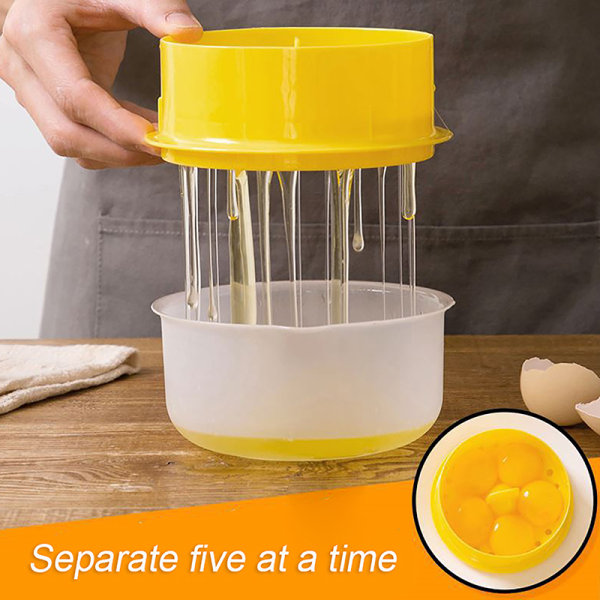 Eggehvite eggeplommeseparator Matlaging Bakeverktøy Høykapasitetssett Orange