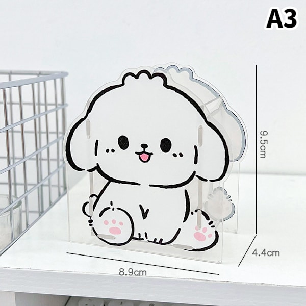 Creative Cartoon Acryl Pen Container Desktop smykker Organiser A3