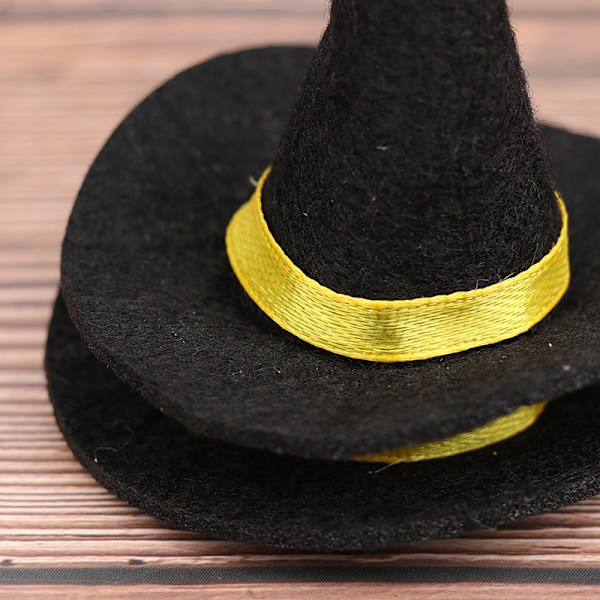2 stk. Miniature Dukkehus Filt Heksehatte Til Halloween Dukkehus