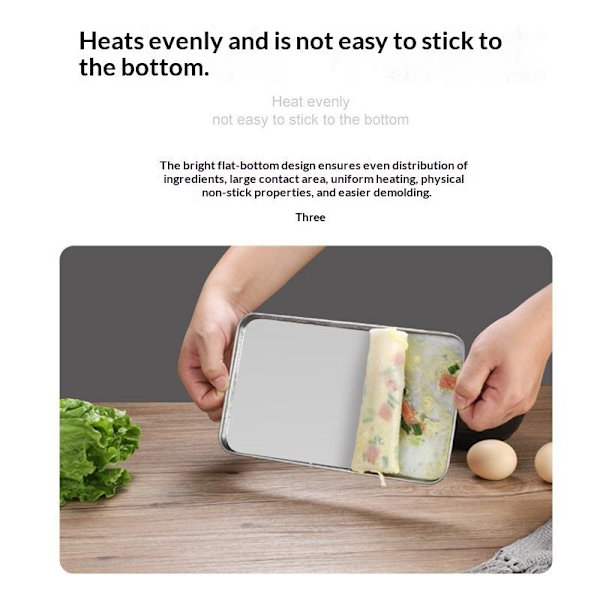 Rektangulær bakke i rustfrit stål Buffet Præsentationsbakke Serveringsbakke L