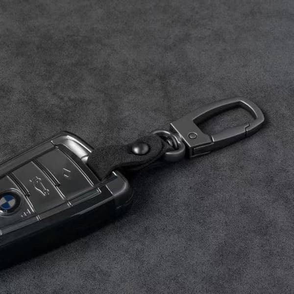 1 STK Bilnøkkelstropp Premium Mykt Semsket Materiale Kraftig Metall A1