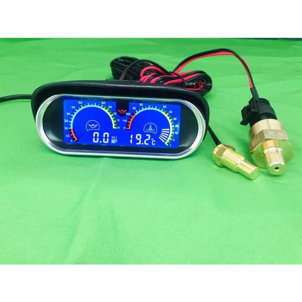Bil lastebil 2 I 1 LCD-måler vanntemperaturmåler + voltmeter W A2