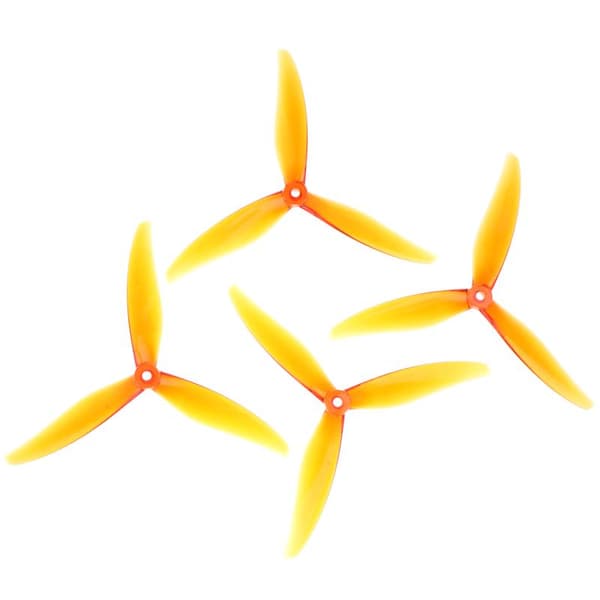 3-blads FPV-dronepropeller med slitesterk PC-konstruksjon og B Orange
