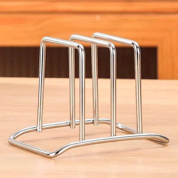 1/3/5 stk plassbesparende grytelokk og skjærebrett i rustfritt stål 5Pcs