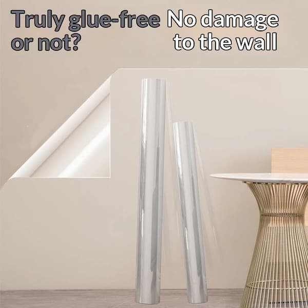 Statisk klamrande transparent väggskydd, limfritt, ingen vägg D 60cm×3m