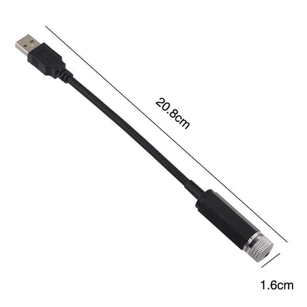 USB Bil Stjernehimmel Lys Omgivelseslys Rød Grønn Blå Lilla St A2