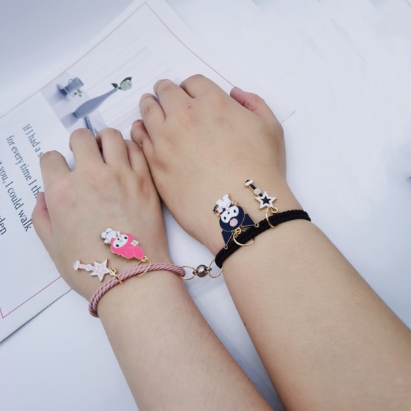 1 par Sanrio tilbehør Armbånd Kuromi Melody Magnetic Rubbe A10