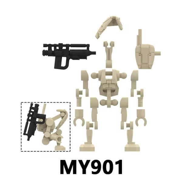 NY Byggkloss STRIDSDROID Krigare Monteringsmodell Prydnad A2