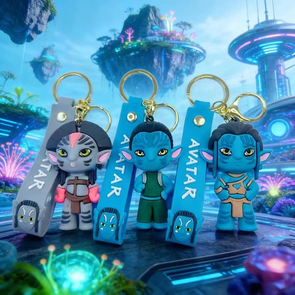 Anime nyckelring e tecknad 3D silikonfigur docka nyckelring ryggsäck A2