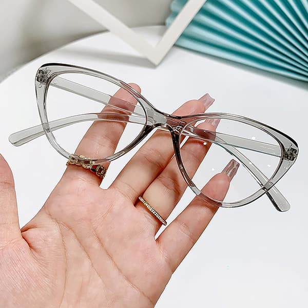 Trendy Cat Eye Triangle Frame Solbriller Dame Vintage Sun Glass A4