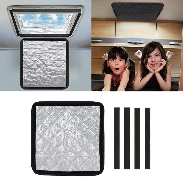 Caravan Vent Cover Sammenleggbar Isolerende Skygge Takventilasjon H