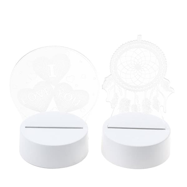 Natlys Kreativt Lys 3D LED Optisk Illusion Lys Seng La A5