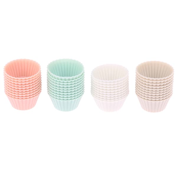10 st silikonkakaform rundformad form Minikakamugg Green 3.5*2.3*1.6cm