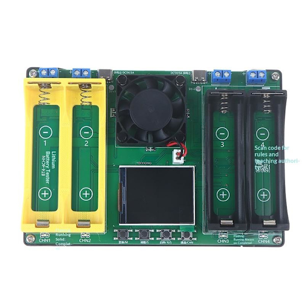 18650+21700 Type-C LCD 4-kanals batterikapacitetstester til Ba