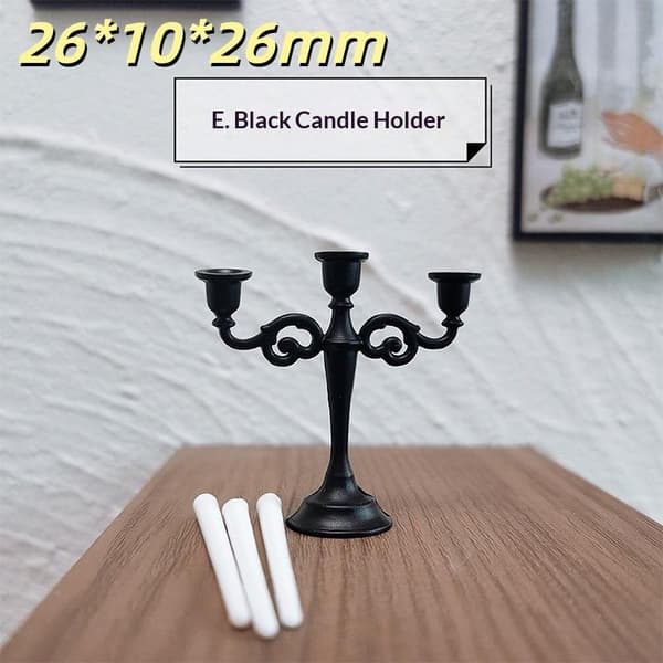 1:12 Dukkehus Mini Lysestake Lysestake Dukketilbehør A10