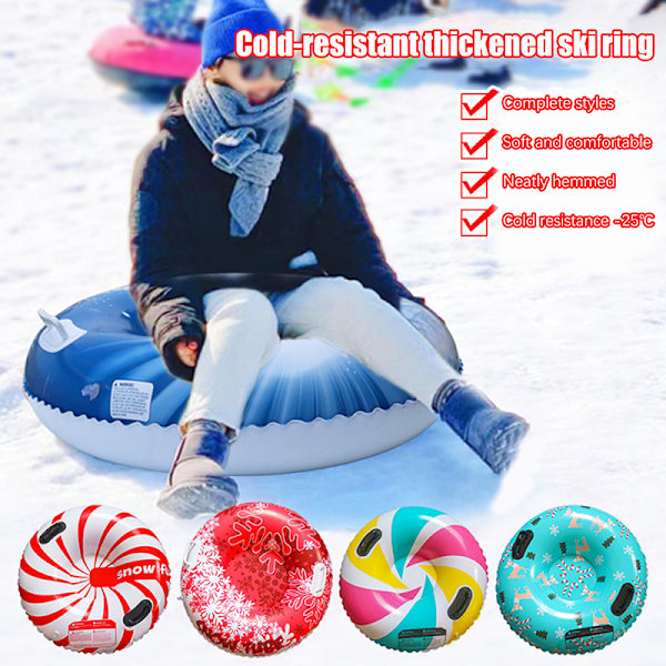 Uppblåsbar PVC-skidring, tjock snörör, vinter 9