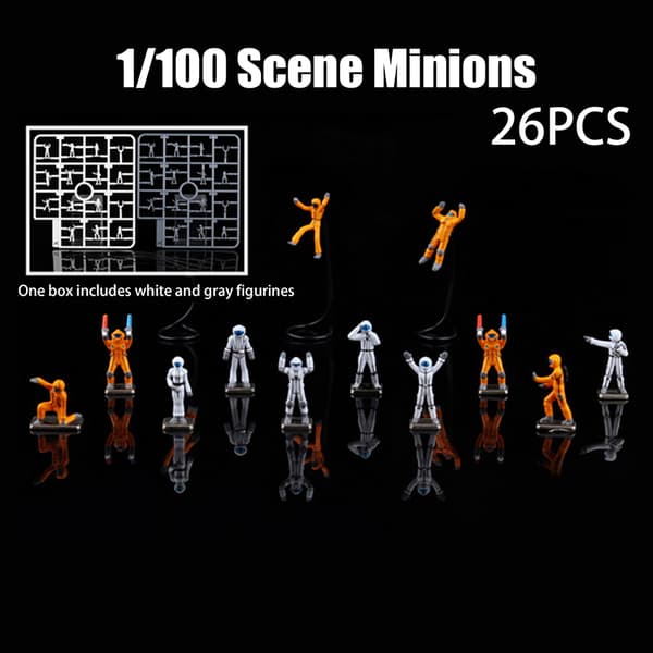 26 stk. 1/100 skala miniaturemenneskemodel til hobby DIY Ac
