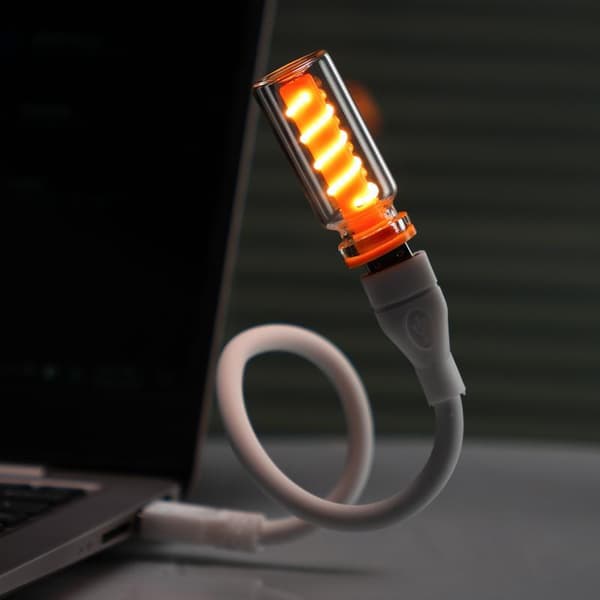 Plug In USB LED Interiør Atmosfærelys Med Berøring Og Dimming Purple