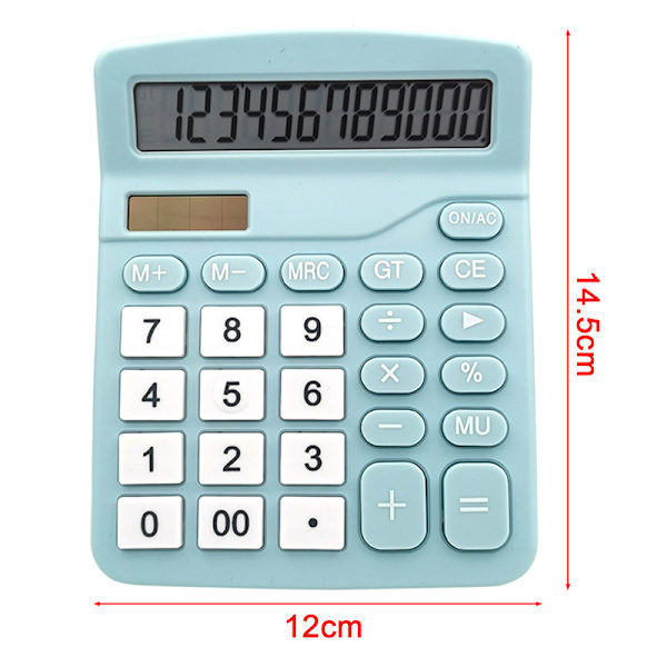 12 cifre elektronisk regnemaskine Desktop regnemaskiner Hjemmekontor Green