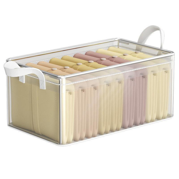 1 st transparent PVC förvaringslåda med solid stålram för underkläder A