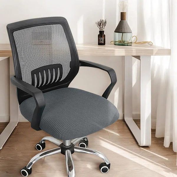 Spandex Elasticitet Kontor Stretch Computer Stolbetræk Anti-du Light gray