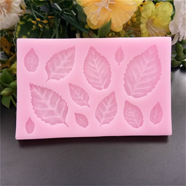 Bladformet silikonform Blader Kakedekor Fondant Cookies Mou
