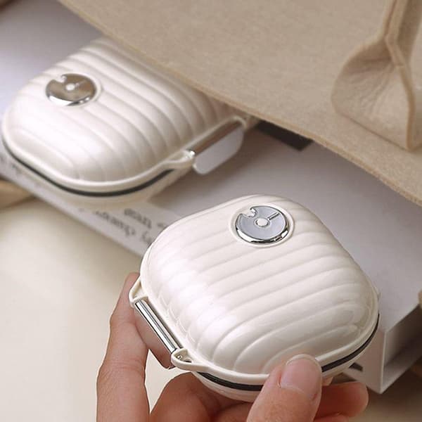Pill Organizer Mini Storage Weekly Tablet Container Sealed Trav trumpet
