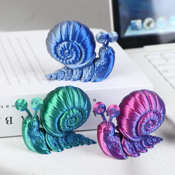 3D-printad simulerad snigelmodell leksak rolig djurskulptur prydnad A3 1Pcs