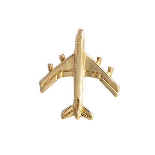Metall flygplansbrosch Gör-det-själv modestift Legering-märke Vintage Pin B Gold