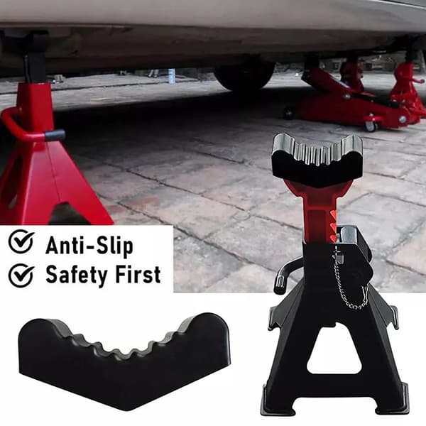 2 st billyft domkraftsställ gummi slitsad adapter ramräls 2Pcs